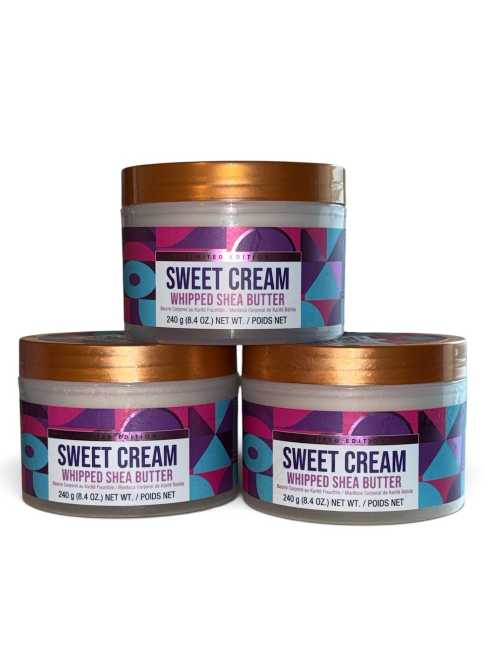 Tree Hut Sweet Cream Whipped Shea Body Butter 8.4 oz Lot of 3 Limited Edition